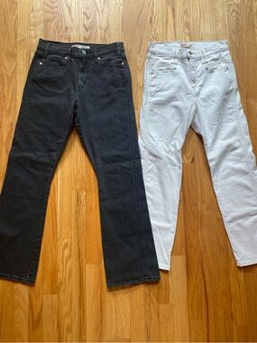 Signature by Levi Strauss Jeans in Washed Black & Cream